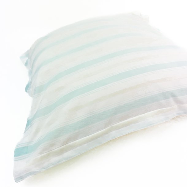 Damask pudebetrk med mintgrnne striber