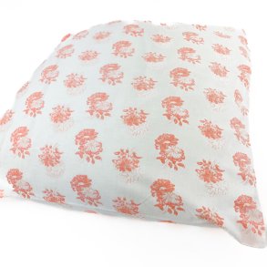 Vintage pudebetrk med orange blomster