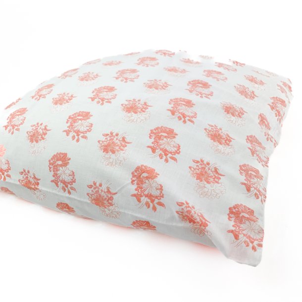 Vintage pudebetrk med orange blomster