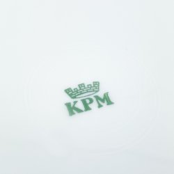 Flacher Teller mit blauen Blumen von KPM