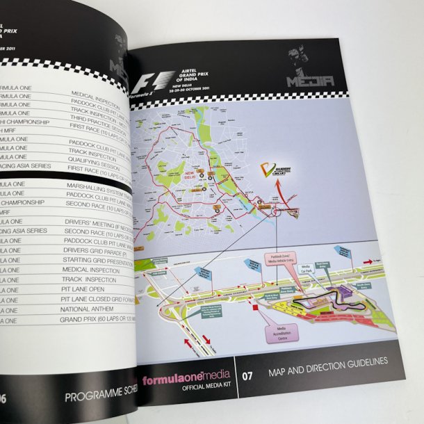 Originalt Formel 1 program � Indiens Grand Prix 2011 � New Delhi