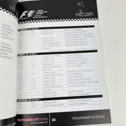 Originalt Formel 1 program � Indiens Grand Prix 2011 � New Delhi