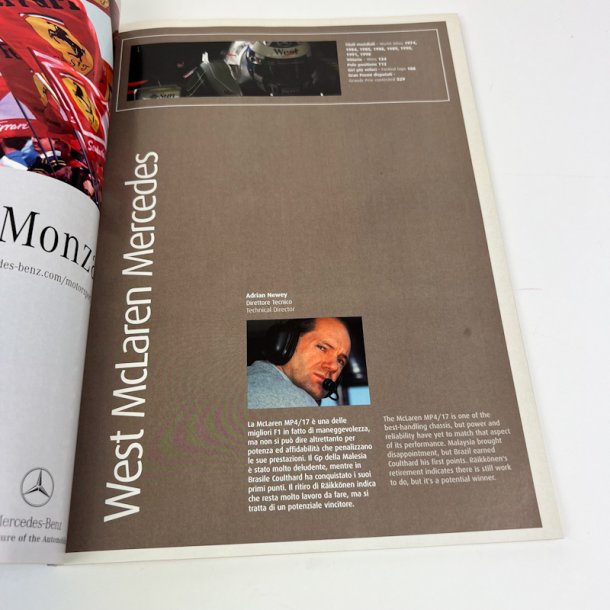 Originalt Formel 1 program Imola 2002