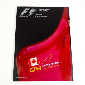 Originalt Formel 1 program Montr�al 2004