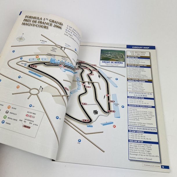 Originalt Formel 1 program Magny-Cours 2006