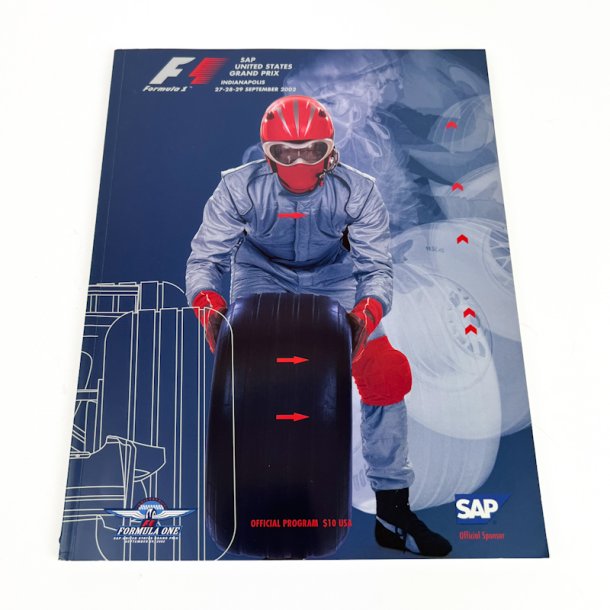 Originalt Formel 1 program Indianapolis 2002