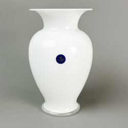 Hvid vintage Holmegaard vase