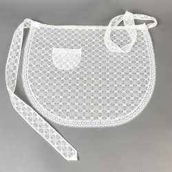 Hvidt vintage blondeforklde