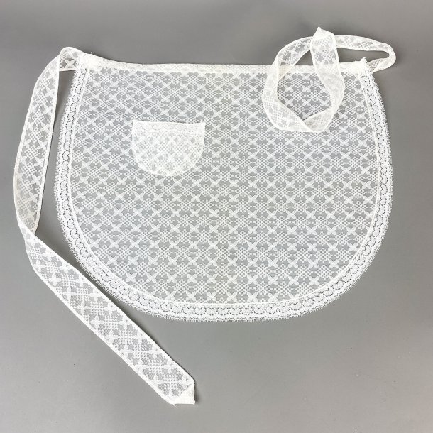 Hvidt vintage blondeforklde