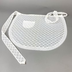 Hvidt vintage blondeforklde