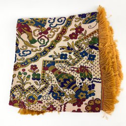 Vintage vvet dug med frynser  140 cm