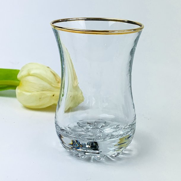 Trinkglas mit Goldrand