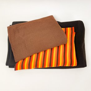 Retro stofpakke - Brun og striber