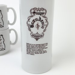 Brandyflasche mit 3 Bechern