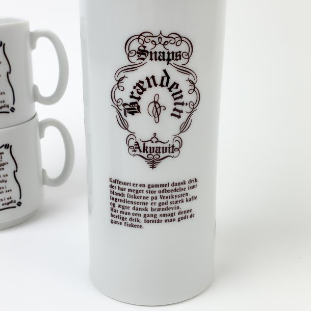 Brandyflasche mit 3 Bechern