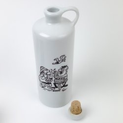 Brandyflasche mit 3 Bechern