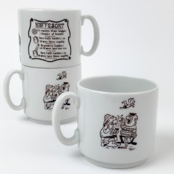 Brandyflasche mit 3 Bechern