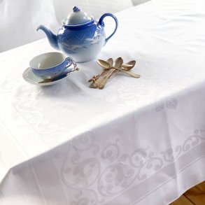 Klassische weie Damast-Tischdecken