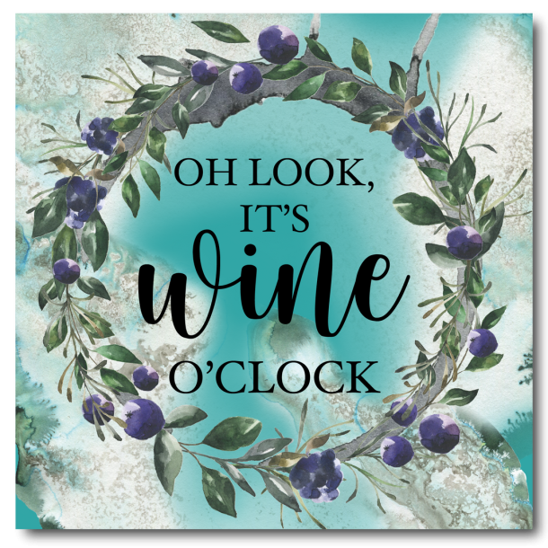 Coaster 15x15 cm - Wine o'clock by MoodTiles