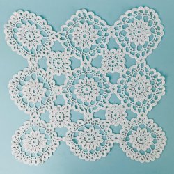 Hklet lysedug naturfarvet - 40x40 cm