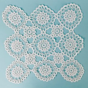 Hklet lysedug naturfarvet - 40x40 cm