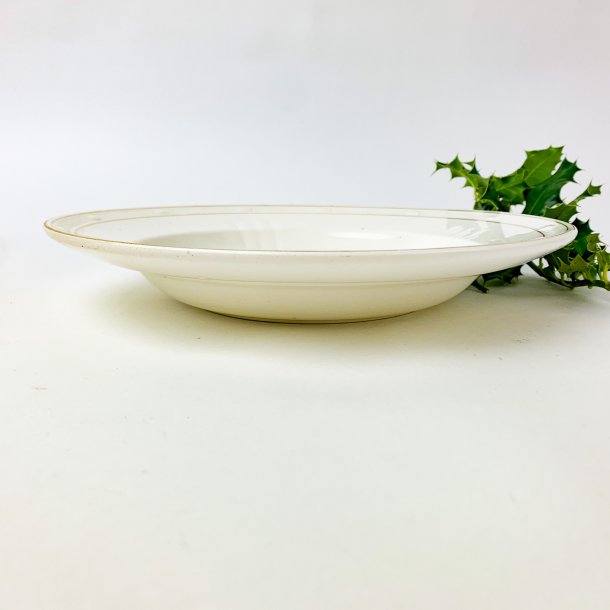 Dyb tallerken - Hvid med guld, Villeroy &amp; Boch.