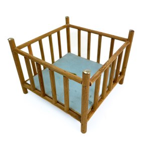 Vintage Holz-Laufstall fr Wunschpuppe