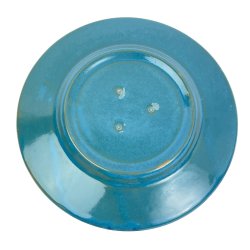 Trkis-blaue Vintage-Kuchenteller