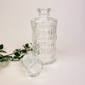 Klar vintage karaffel glas