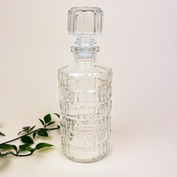 Klar vintage karaffel glas