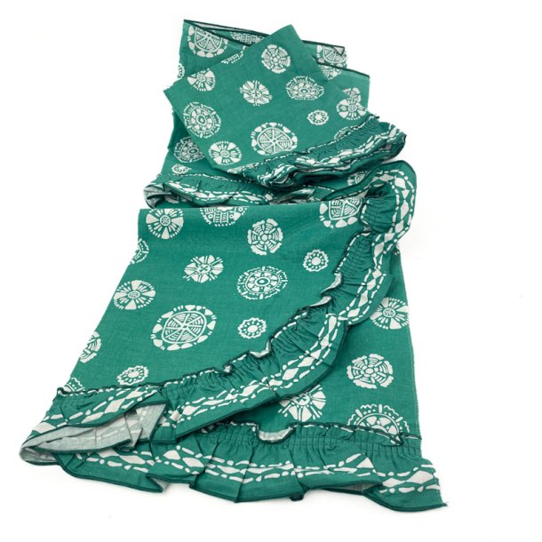 Gr�nt retro k�kkengardin med caf�-gardin