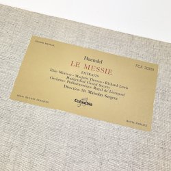 Vintage LP � H�ndel Le Messie