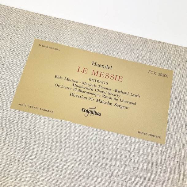 Vintage LP � H�ndel Le Messie