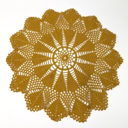 Gelbe Vintage Hkel Deckchen