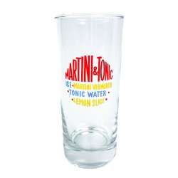 Vintage Martini &amp; Tonic glas