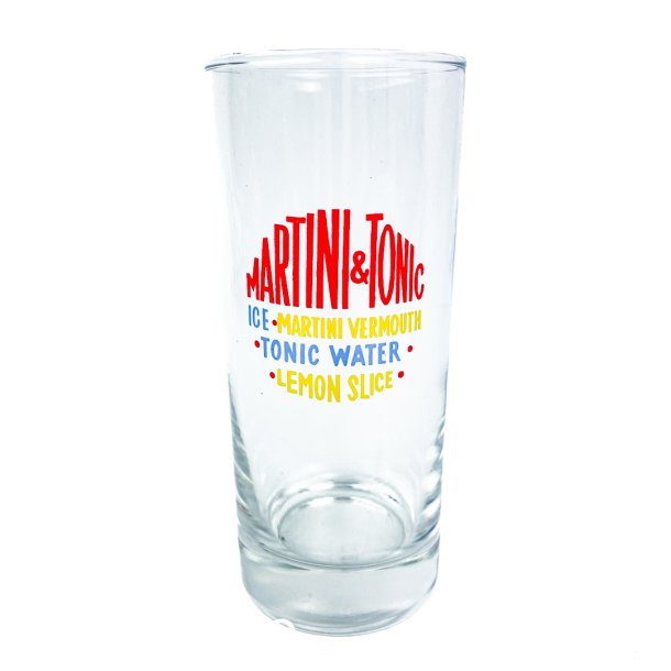 Vintage Martini &amp; Tonic glas