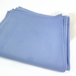 Acht hellblaue Vintage Damast Mundservietten