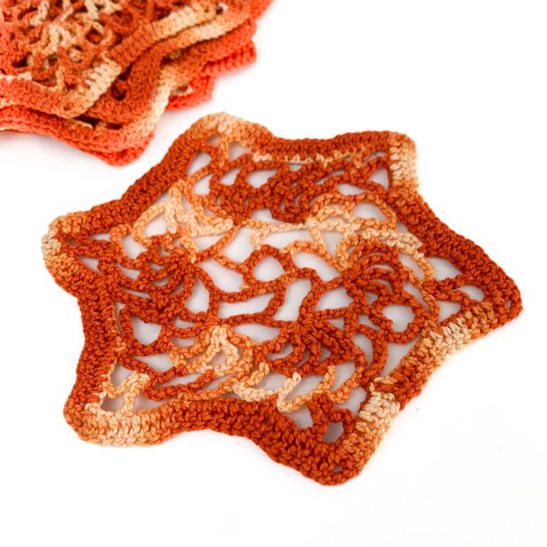 Otte orange vintage mellemlgsservietter