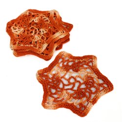 Acht orange Vintage-Zwischenablageservietten