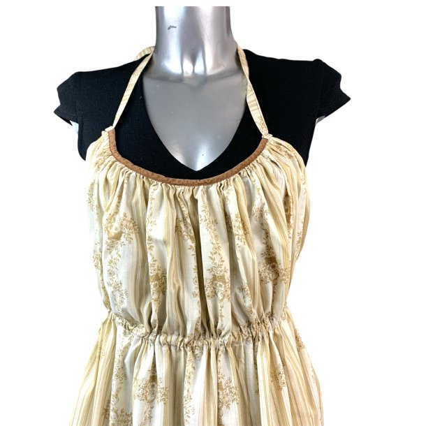 Sandfarben Vintage-Schrze mit Rschen