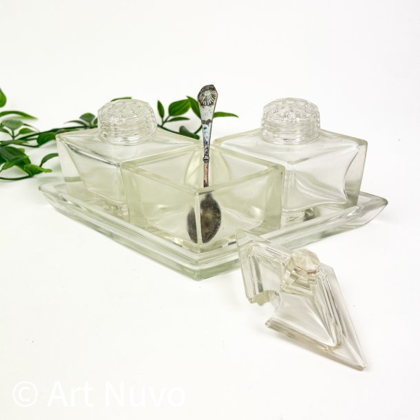 Vintage glas Plate de Mnage