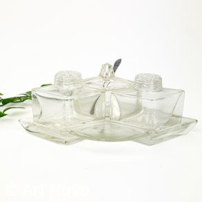 Vintage glas Plate de M�nage