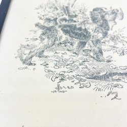 Jagthund tegning Leif Ragn-Jensen 1946