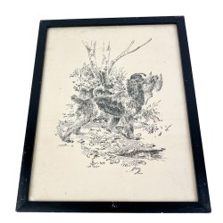 Jagthund tegning Leif Ragn-Jensen 1946