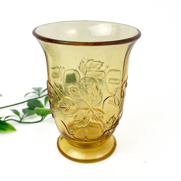 Ravfarvet vintage glasvase