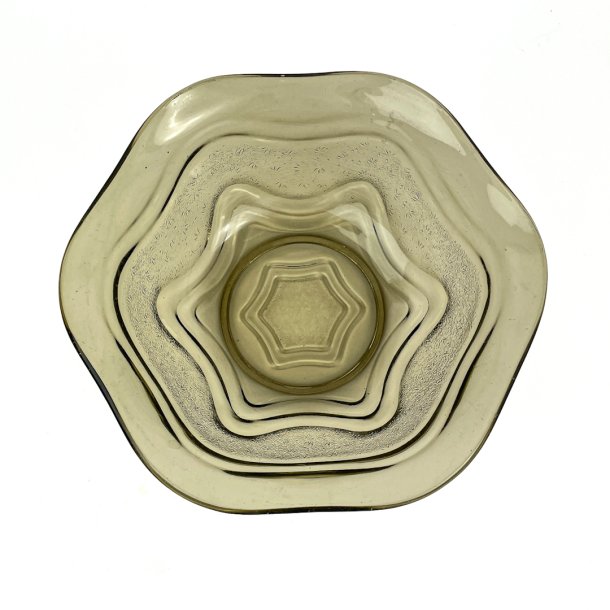 Rauchfarbene Retro Glasschale