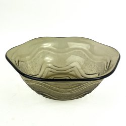 Rauchfarbene Retro Glasschale