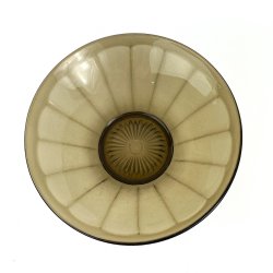 Rauchfarbene Retro Glasschale