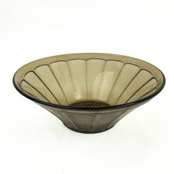 Rauchfarbene Retro Glasschale