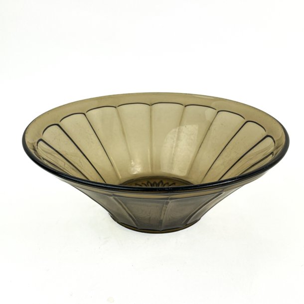 Rauchfarbene Retro Glasschale